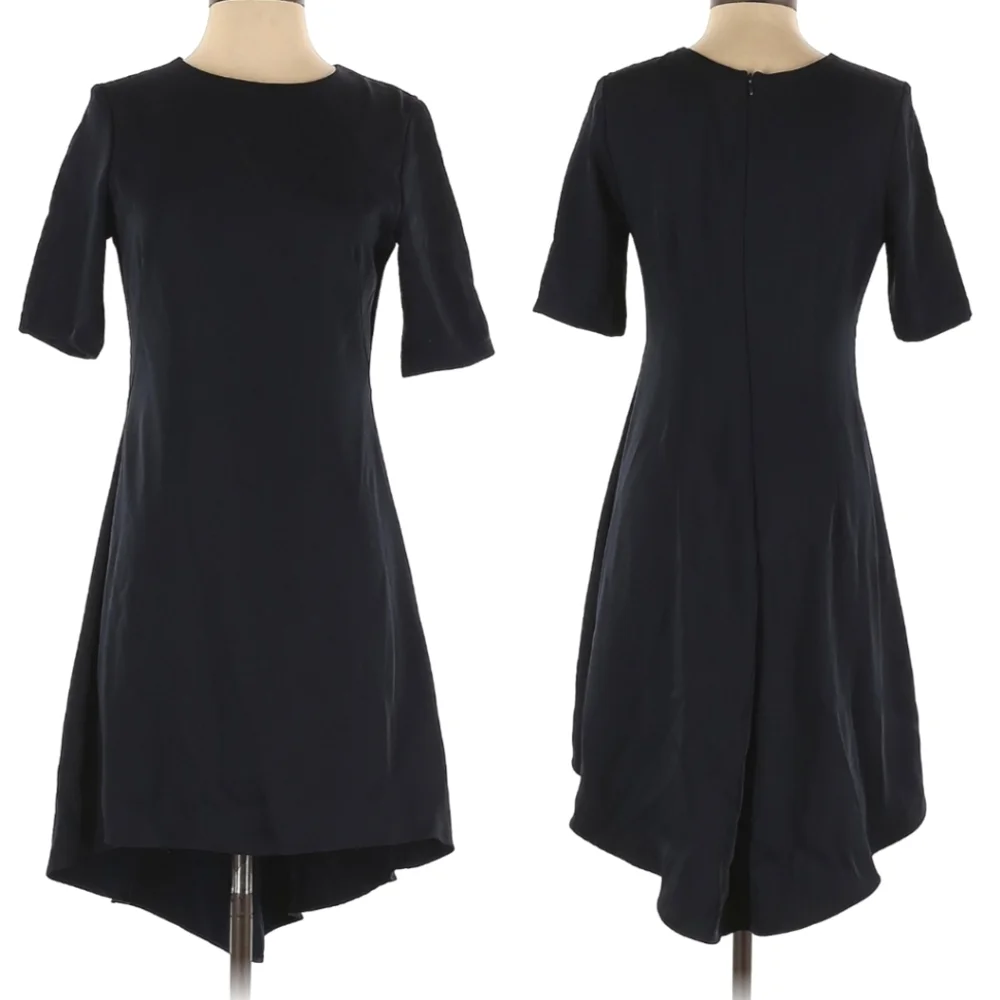 Nha Khanh Navy North Structured Cocktail Party Dress XS